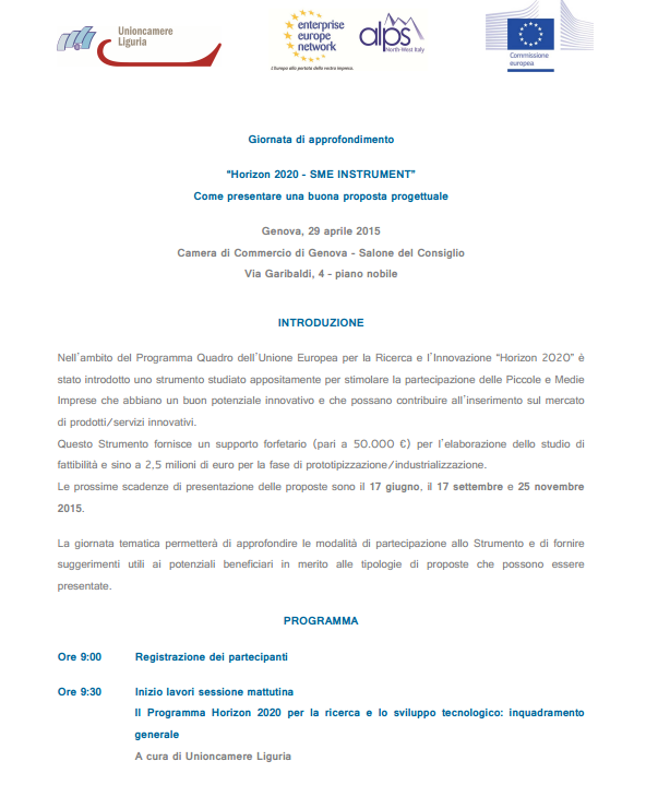 programma horizon2020 parte 1