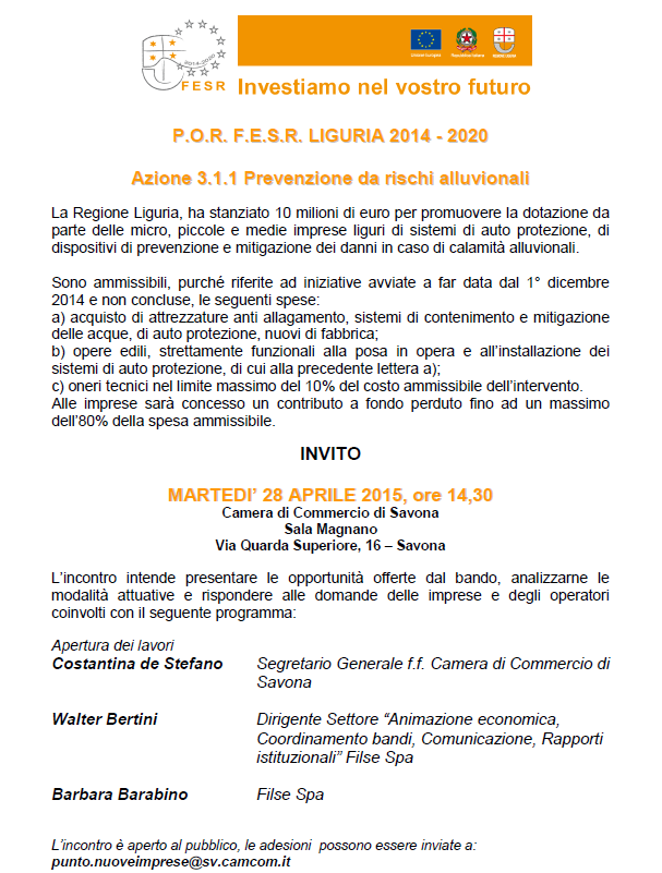 bando por fesr 311 alluv 28 aprile savona