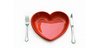 portata con piatto a forma di cuore